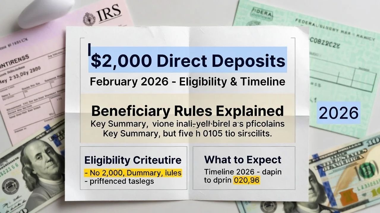 $2,000 Direct Deposits February 2026: Eligibility, Timeline, and Beneficiary Insights